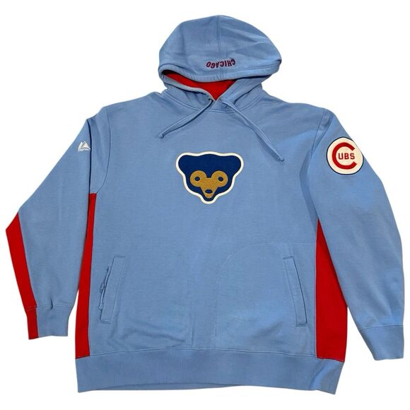 Majestic Other - Majestic Chicago Cubs Blue Cooperstown Collection Baseball Hoodie Sweatshirt XL